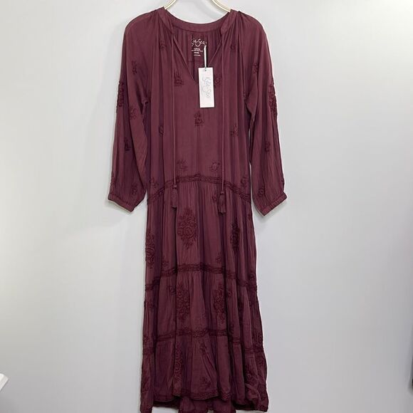 Kyla Seo Embroidered Boho Hanna Maxi Dress Size S - Picture 4 of 8
